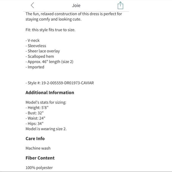 Anthropologie Joie Ardal Lace Sleeveless Midi Dress w/Cut Outs Like New (Size:4) - Picture 7 of 14